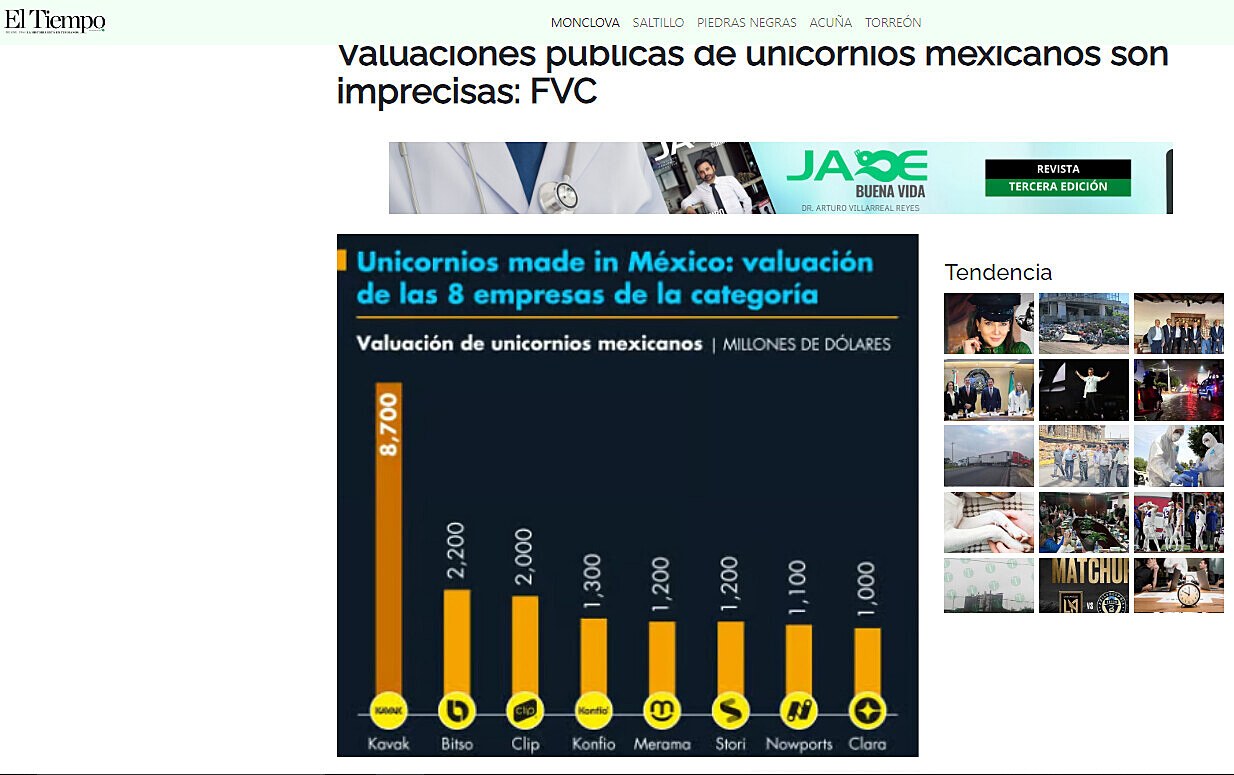 Valuaciones pblicas de unicornios mexicanos son imprecisas: FVC